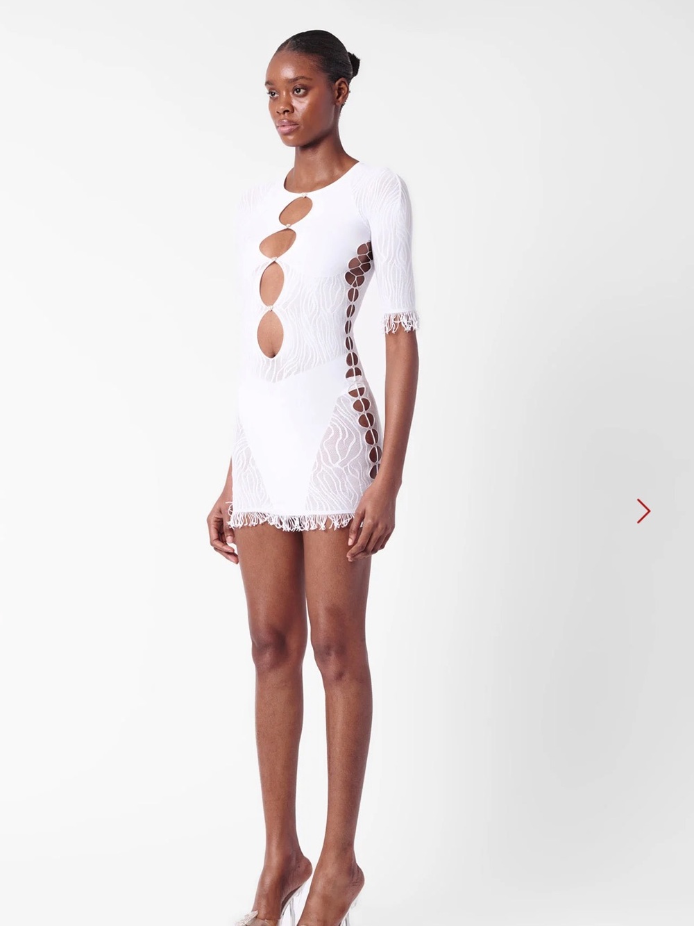 POSTER GIRL White Cutout Mini Dress